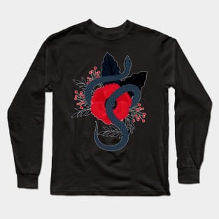 Snake with flowers Long Sleeve T-Shirt